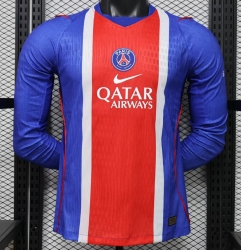 2627 Paris Home Long Sleeve Player Versoin Soccer Jersey